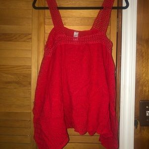 Intricate Red Tank Top